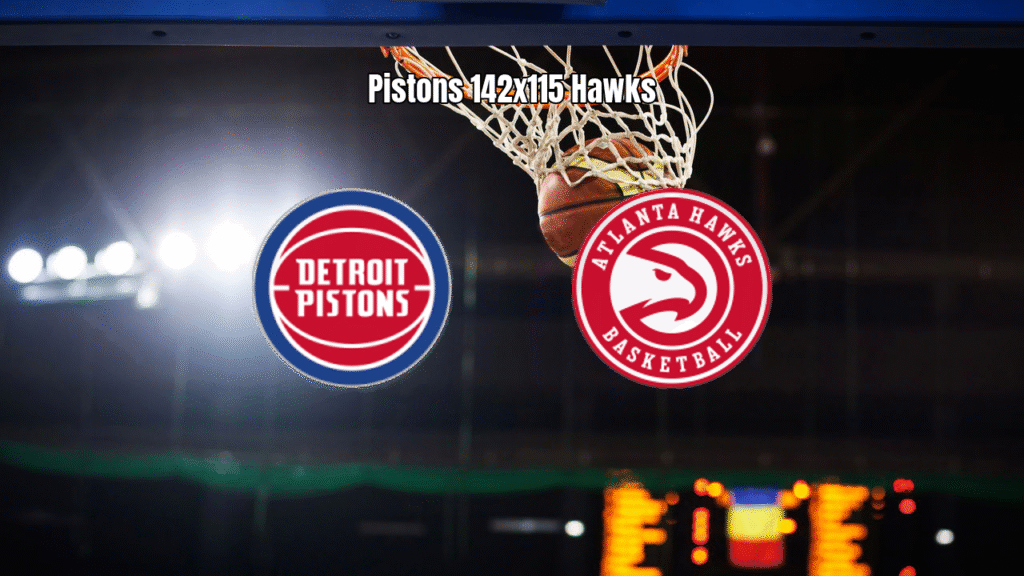 Pistons arrasam Hawks com 142 pontos em jogo eletrizante da NBA