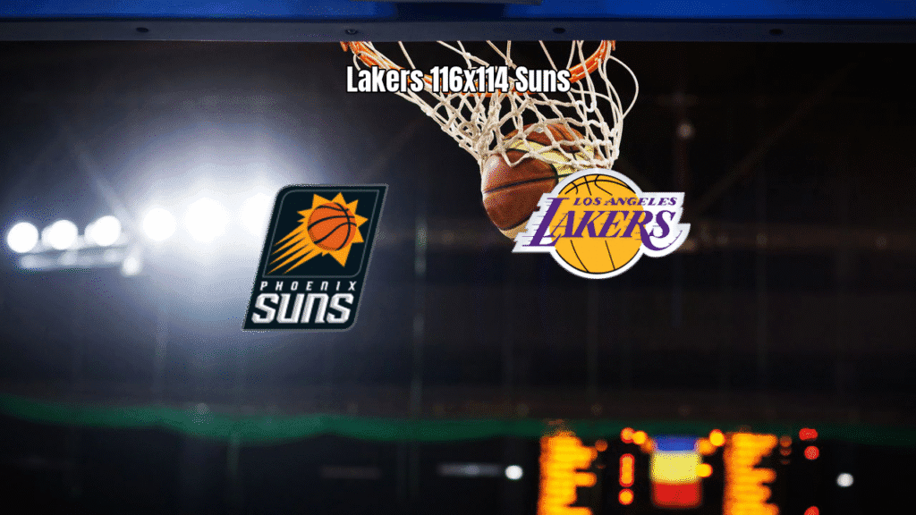 Lakers vencem Suns por 116 a 114 em jogo emocionante da NBA