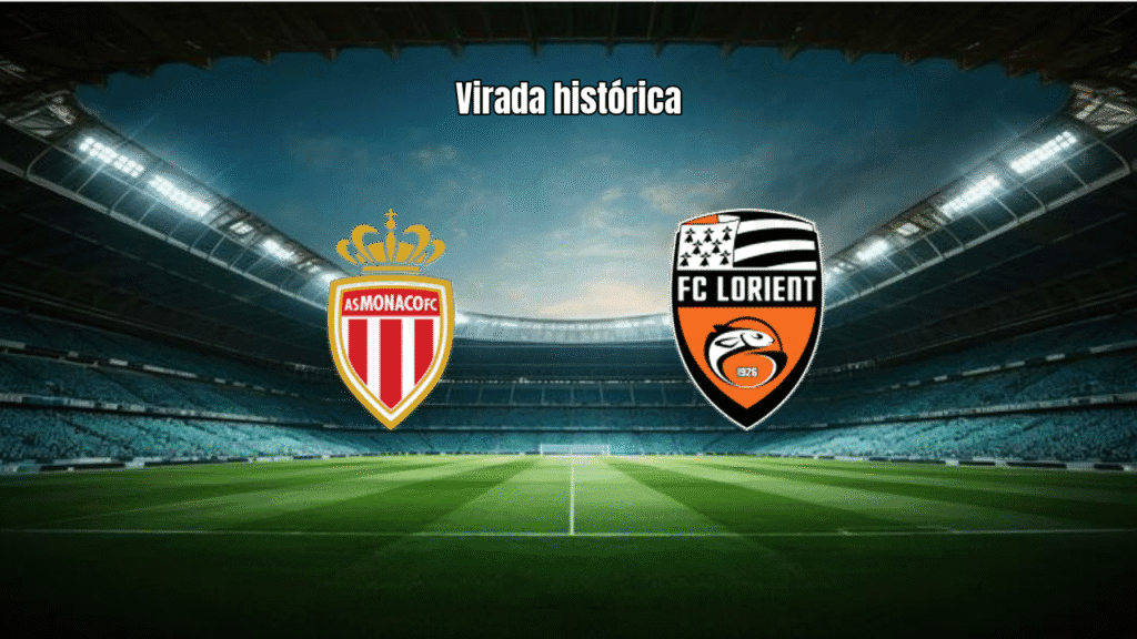 Lorient surpreende Monaco com virada por 3 a 1 na Ligue 1