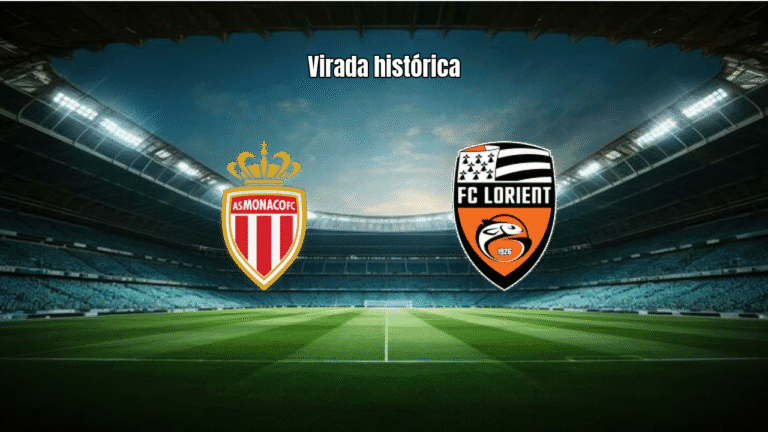 Lorient surpreende Monaco com virada por 3 a 1 na Ligue 1