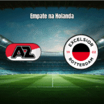 AZ Alkmaar e Excelsior empatam em 1x1 na Eredivisie Holandesa
