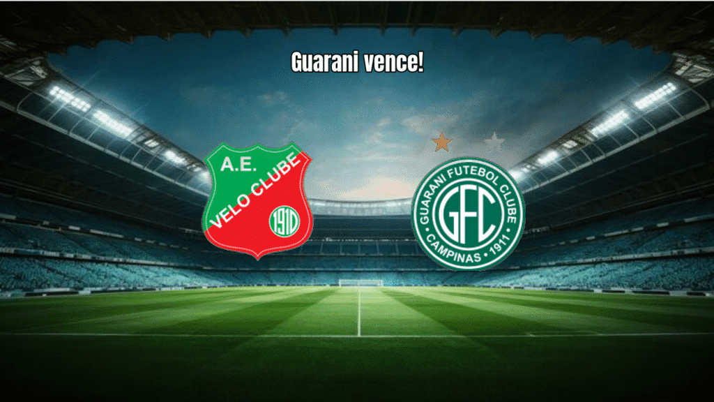 Guarani vence Velo Clube por 1 a 0 no Paulistão com gol de Parede