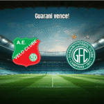 Guarani vence Velo Clube por 1 a 0 no Paulistão com gol de Parede