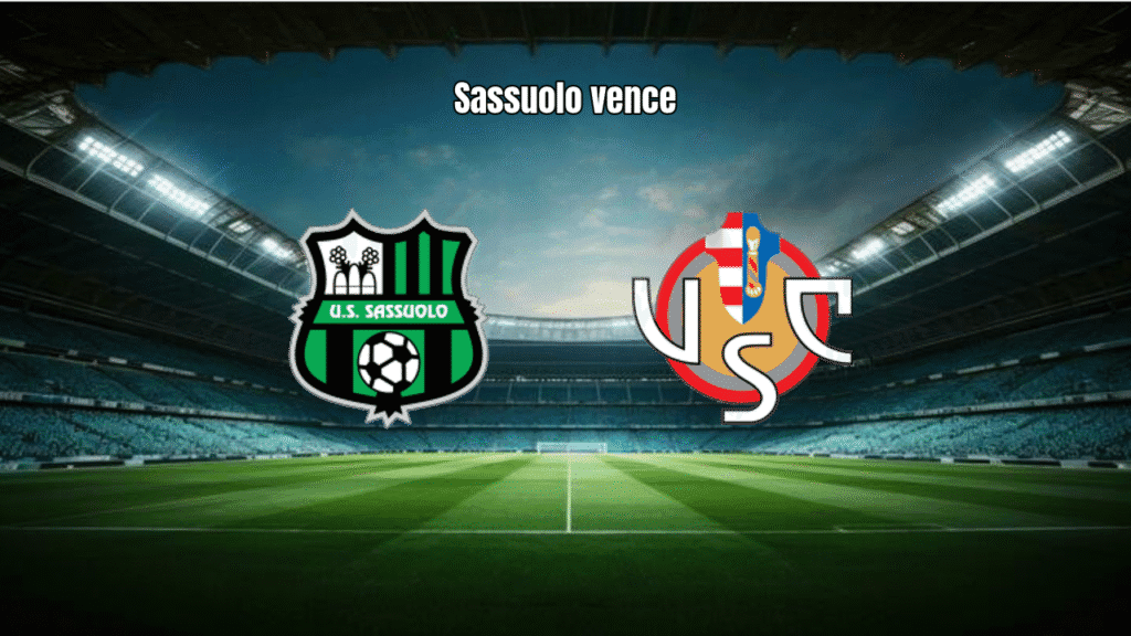 Sassuolo vence Cremonese com gol no início e garante 3 pontos