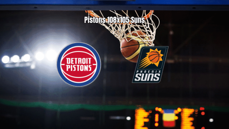 Detroit Pistons vence Phoenix Suns por 108 a 105 na NBA