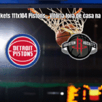 Houston Rockets vence Detroit Pistons por 111 a 104 na NBA