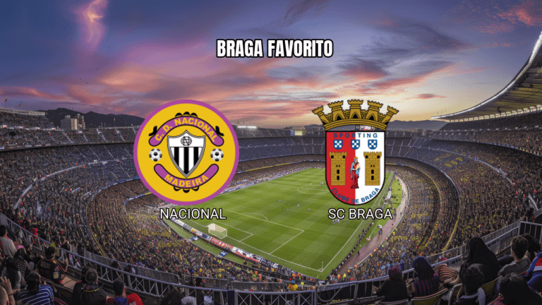 Palpite Nacional x SC Braga: Confronto na Primeira Liga com favoritismo claro 28/02/2026