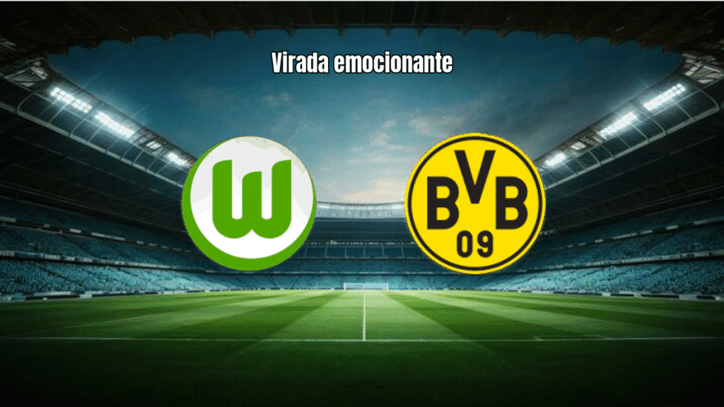 Dortmund vence Wolfsburg com gol no fim e segue na briga pelo título