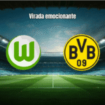Dortmund vence Wolfsburg com gol no fim e segue na briga pelo título