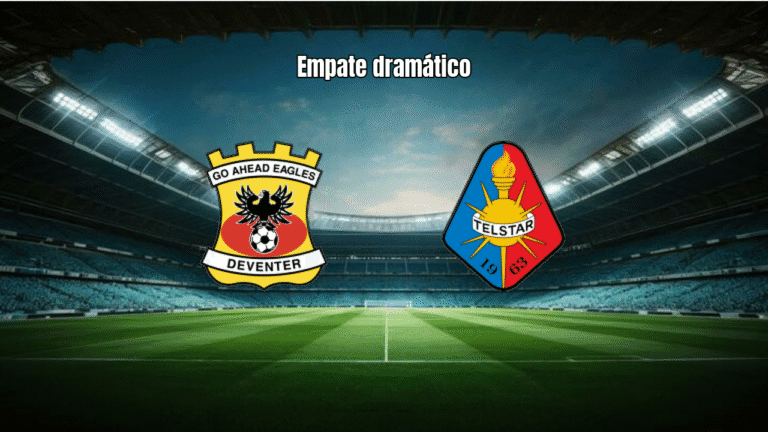 GO Ahead Eagles 1-1 Telstar: Empate nos acréscimos na Eredivisie