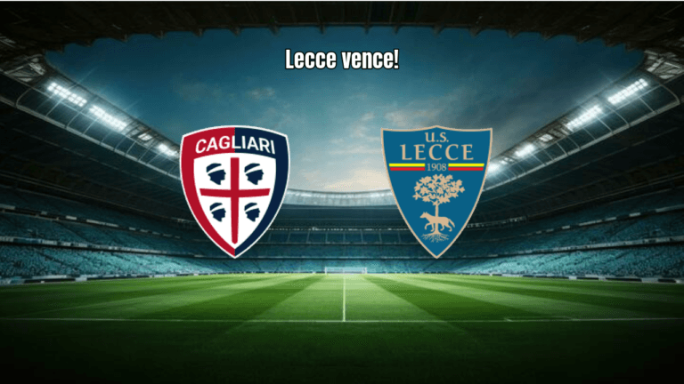 Lecce vence Cagliari por 2 a 0 fora de casa na Serie A