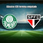 Palmeiras U20 e São Paulo U20 empatam em 3 a 3 em jogo eletrizante