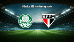 Palmeiras U20 e São Paulo U20 empatam em 3 a 3 em jogo eletrizante