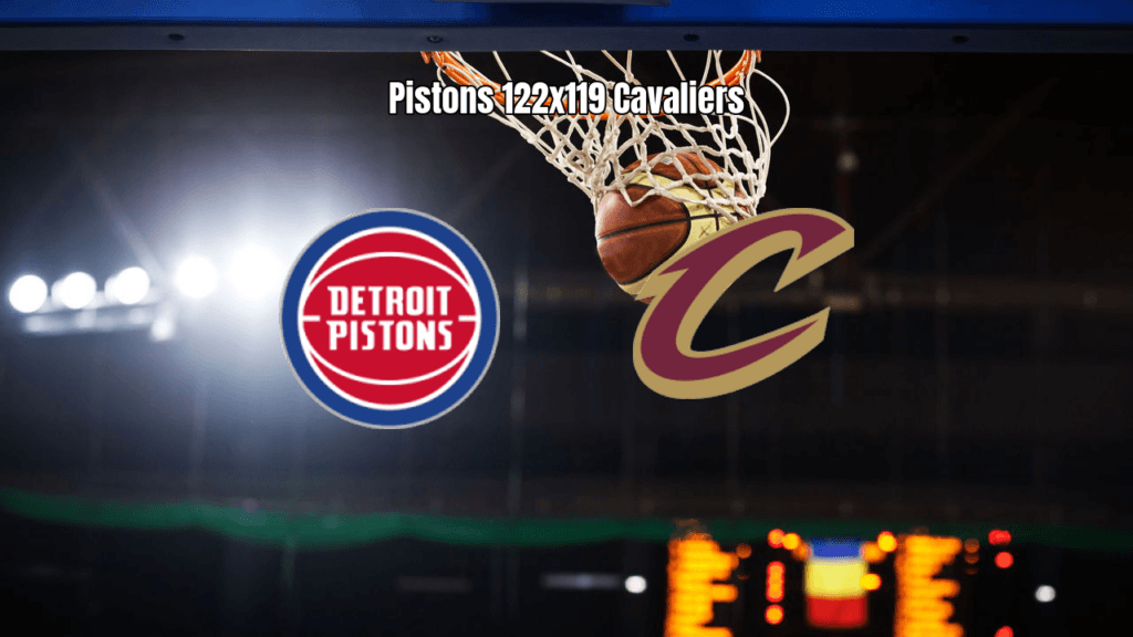 Pistons vencem Cavaliers por 122 a 119 em jogo eletrizante da NBA