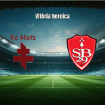 Brest vence Metz com 10 jogadores e sobe na Ligue 1