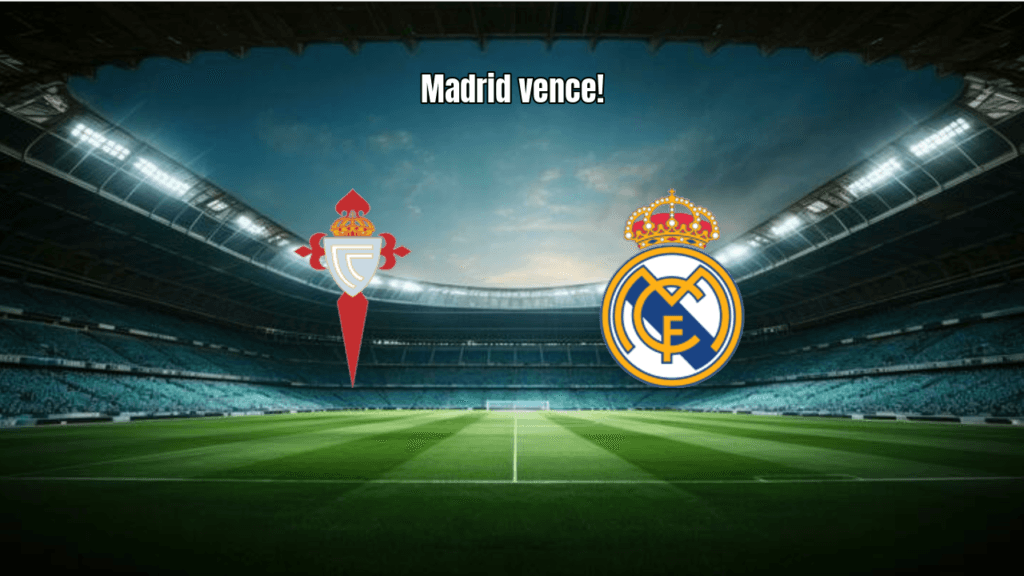 Real Madrid vence Celta Vigo com gol no fim e segue na liderança