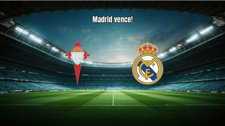 Real Madrid vence Celta Vigo com gol no fim e segue na liderança