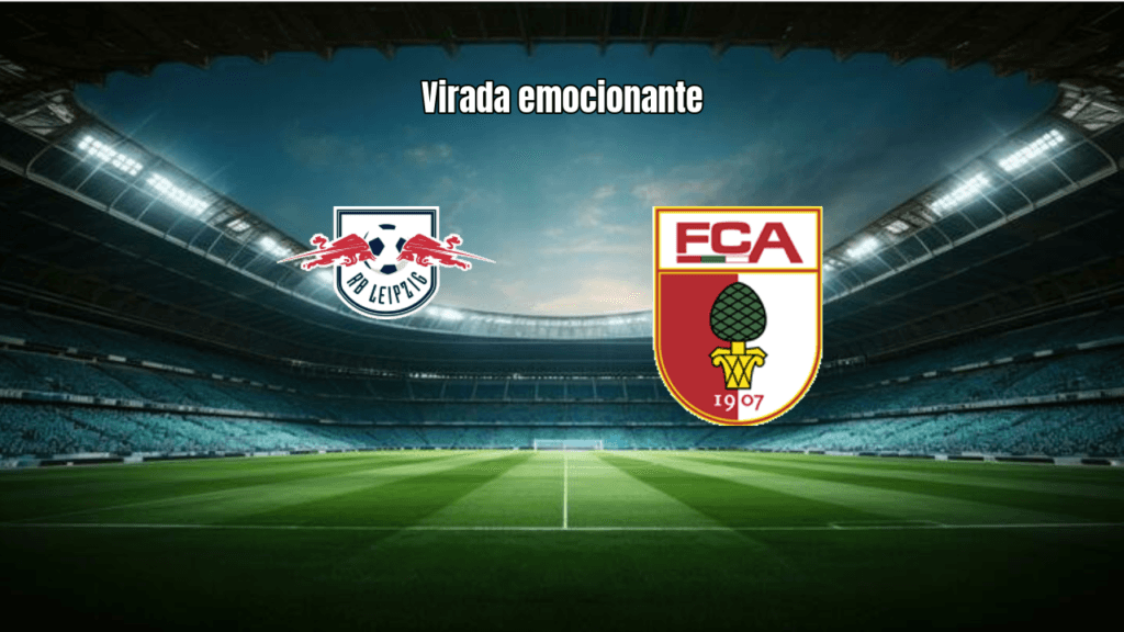 RB Leipzig vira sobre o Augsburg com gols no fim na Bundesliga
