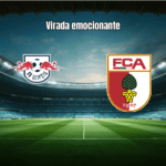 RB Leipzig vira sobre o Augsburg com gols no fim na Bundesliga