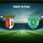 Braga e Sporting empatam em 2 a 2 em jogo eletrizante da Primeira Liga