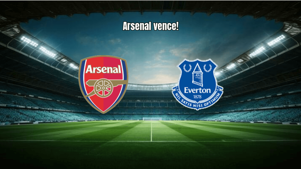 Arsenal vence Everton por 2 a 0 com gols no fim na Premier League