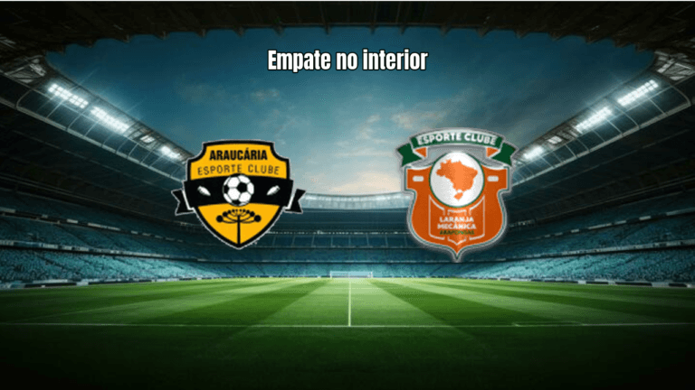 Araucária e Laranja Mecânica empatam no Paranaense - 2ª Divisão