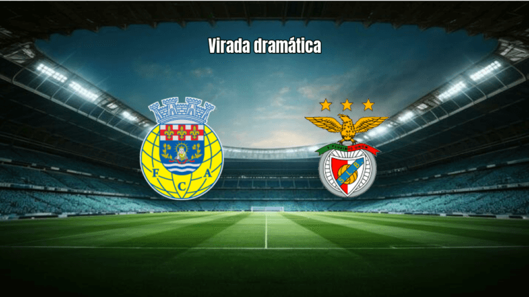 Benfica vira sobre o Arouca com gol nos acréscimos na Liga Portugal