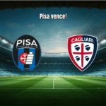 Pisa vence Cagliari por 3 a 1 em jogo movimentado da Serie A