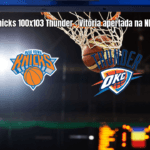 Oklahoma City Thunder vence New York Knicks por 103 a 100 na NBA