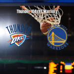 Oklahoma City Thunder vence Golden State Warriors por 104 a 97 na NBA
