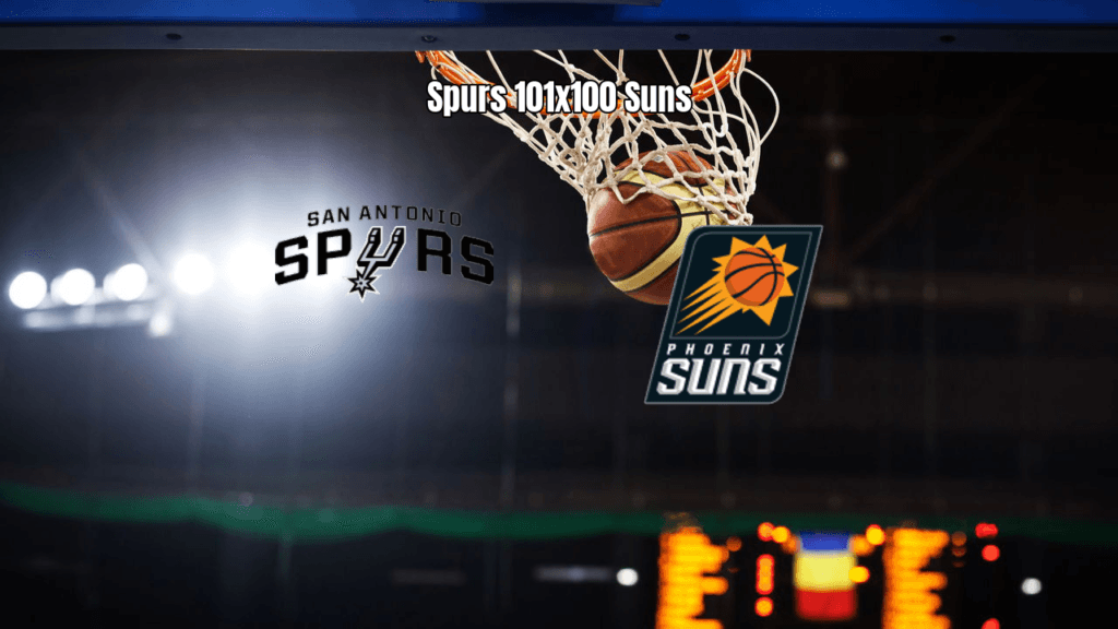 Spurs viram sobre Suns em jogo emocionante da NBA: 101 a 100