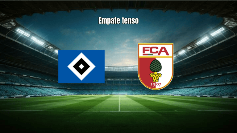 Hamburger SV e FC Augsburg empatam em jogo agitado da Bundesliga