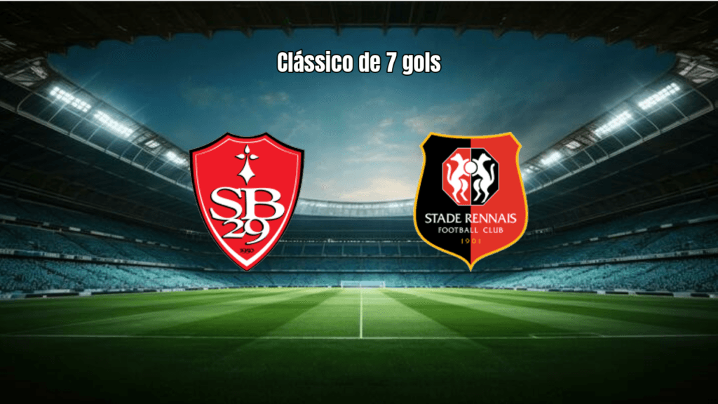 Rennes vence clássico francês de 7 gols contra o Brest na Ligue 1