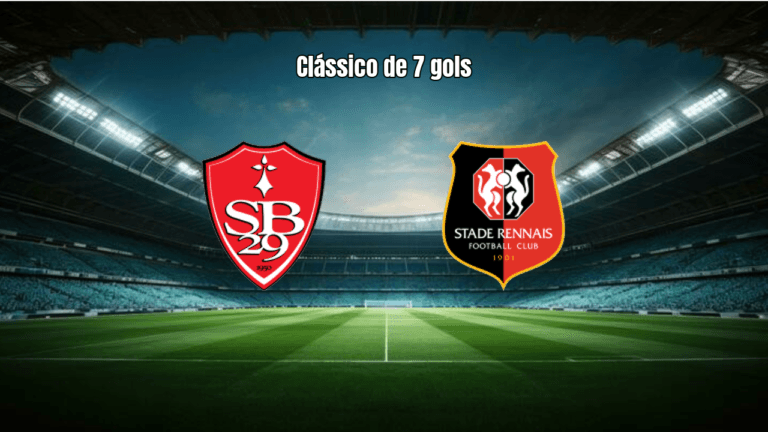 Rennes vence clássico francês de 7 gols contra o Brest na Ligue 1