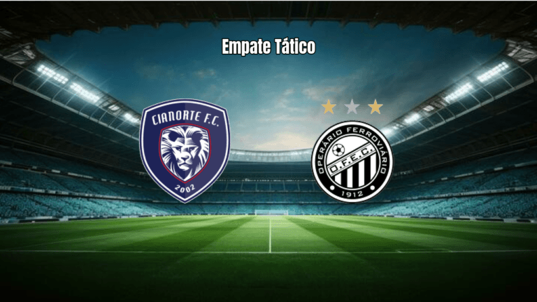 Cianorte e Operário-PR empatam sem gols na Copa Sul-Sudeste