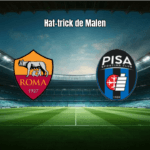 AS Roma 3x0 Pisa: Malen brilha com hat-trick na Serie A