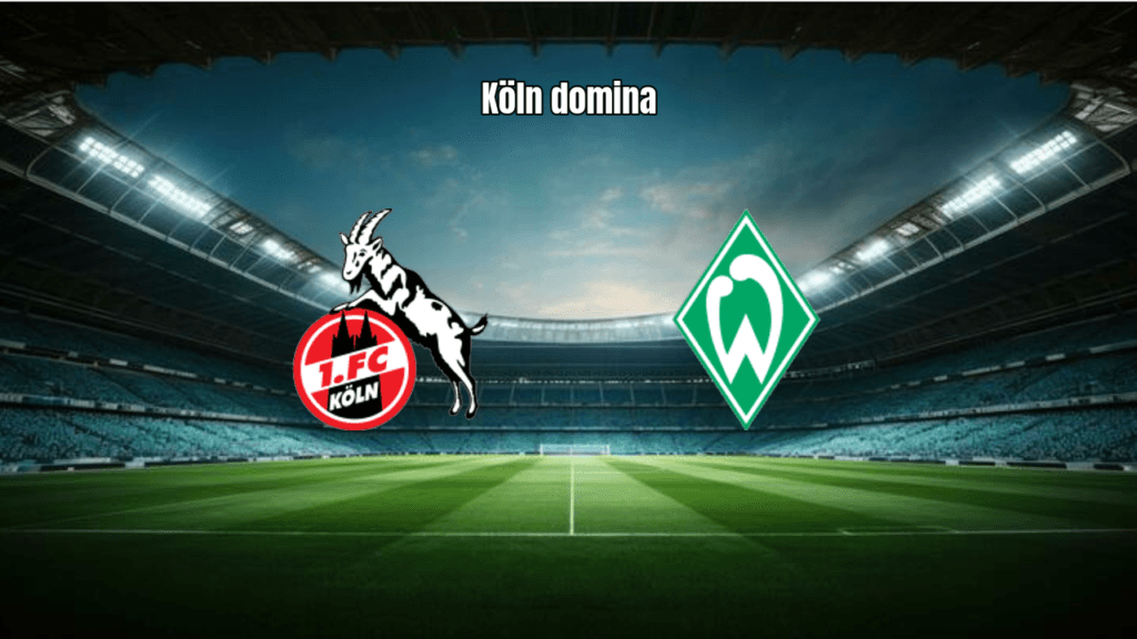 Köln vence Werder Bremen por 3 a 1 com expulsão e domínio no jogo