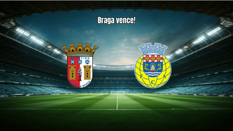 SC Braga vence Arouca por 1x0 na Primeira Liga com gol de P. Victor