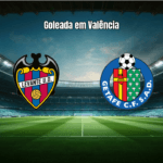 Levante vence Getafe por 3 a 0 com expulsão em La Liga