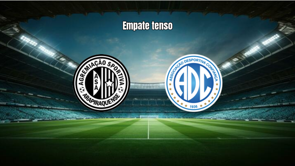 ASA e Confiança empatam em 1x1 pela Copa do Nordeste 2026