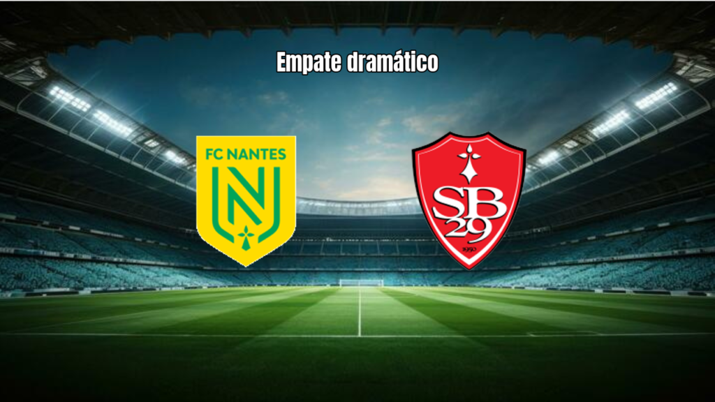 Nantes 1-1 Brest: Mohamed marca, mas Chardonnet salva no fim