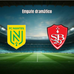 Nantes 1-1 Brest: Mohamed marca, mas Chardonnet salva no fim