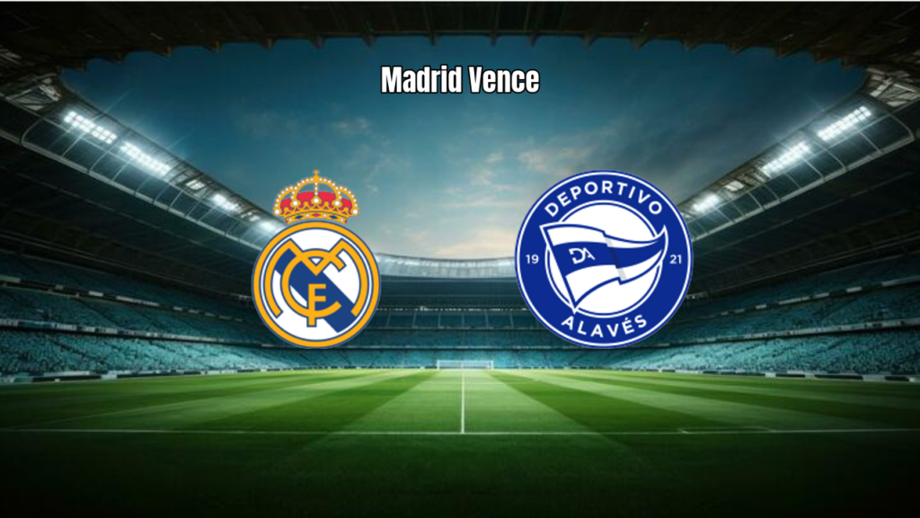 Real Madrid vence Alaves por 2 a 1 com gols de Mbappé e Vini Jr.