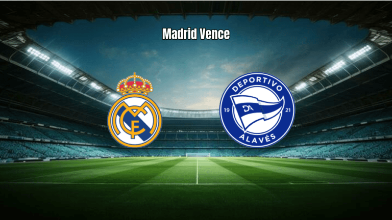 Real Madrid vence Alaves por 2 a 1 com gols de Mbappé e Vini Jr.