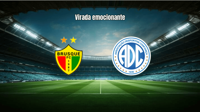 Brusque vence Confiança por 2 a 1 na Série C com gol no fim
