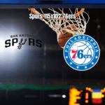 San Antonio Spurs vence Philadelphia 76ers por 115 a 102 na NBA