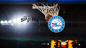 San Antonio Spurs vence Philadelphia 76ers por 115 a 102 na NBA
