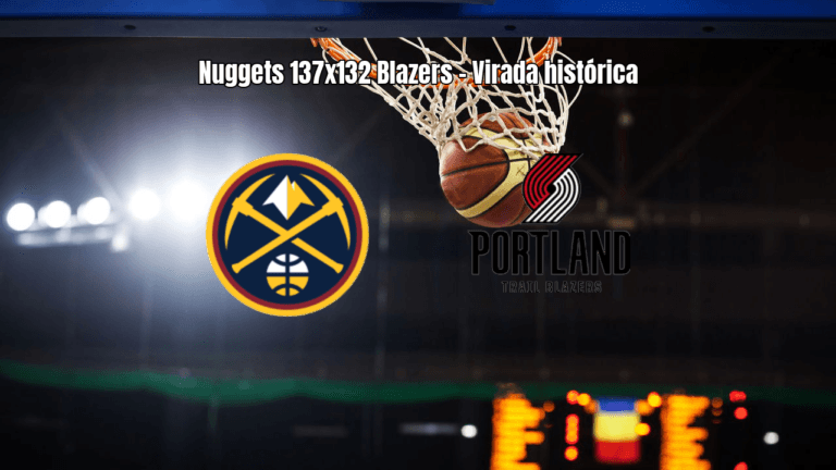 Nuggets viram sobre Trail Blazers em jogo eletrizante da NBA