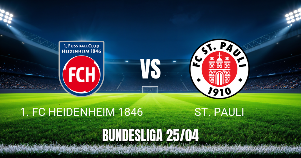 Onde assistir Heidenheim x St. Pauli: Palpite para Bundesliga 25/04/2026