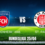 Onde assistir Heidenheim x St. Pauli: Palpite para Bundesliga 25/04/2026